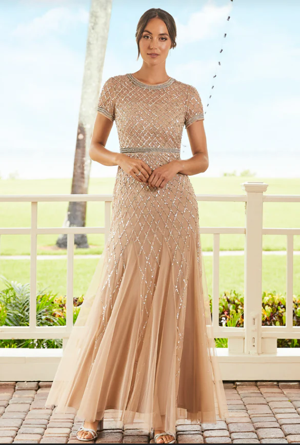 Adrianna Papell Platinum Bridesmaid Dress Style 40107 - Image 3