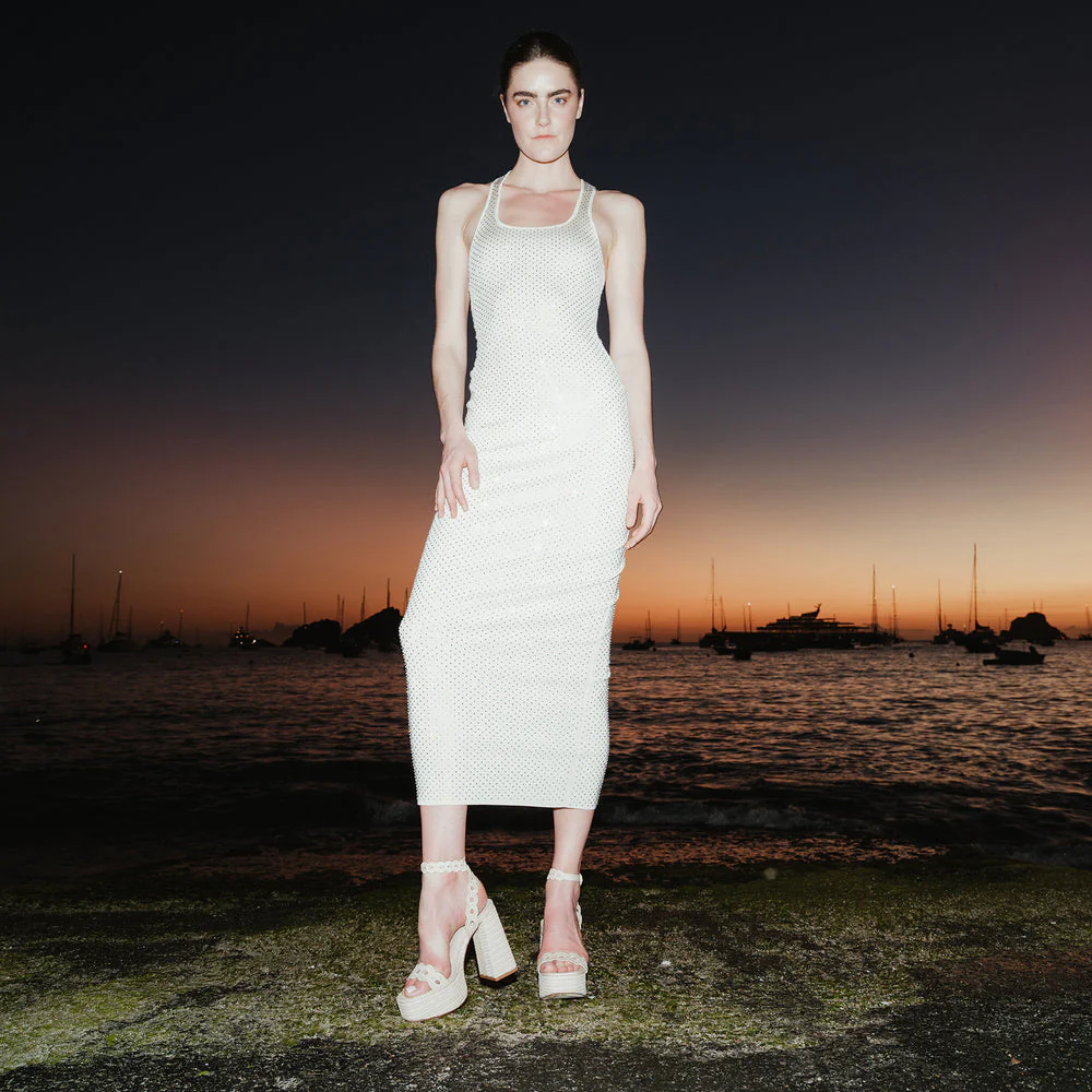 Dolly Broderie Sandal In Natural Raffia - Image 6