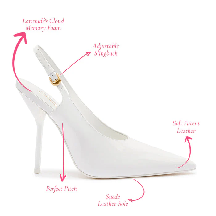Larroudé x Altuzarra Pump In White Patent Leather - Image 5