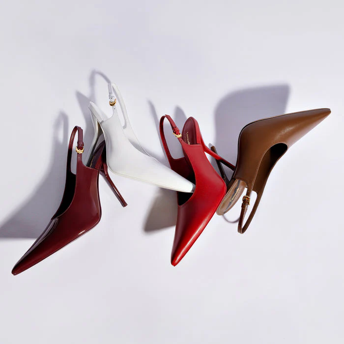 Larroudé x Altuzarra Pump In White Patent Leather - Image 9