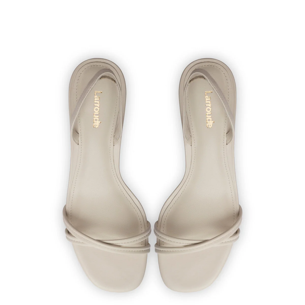 Mini Annie Sandal In Ivory Leather - Image 3