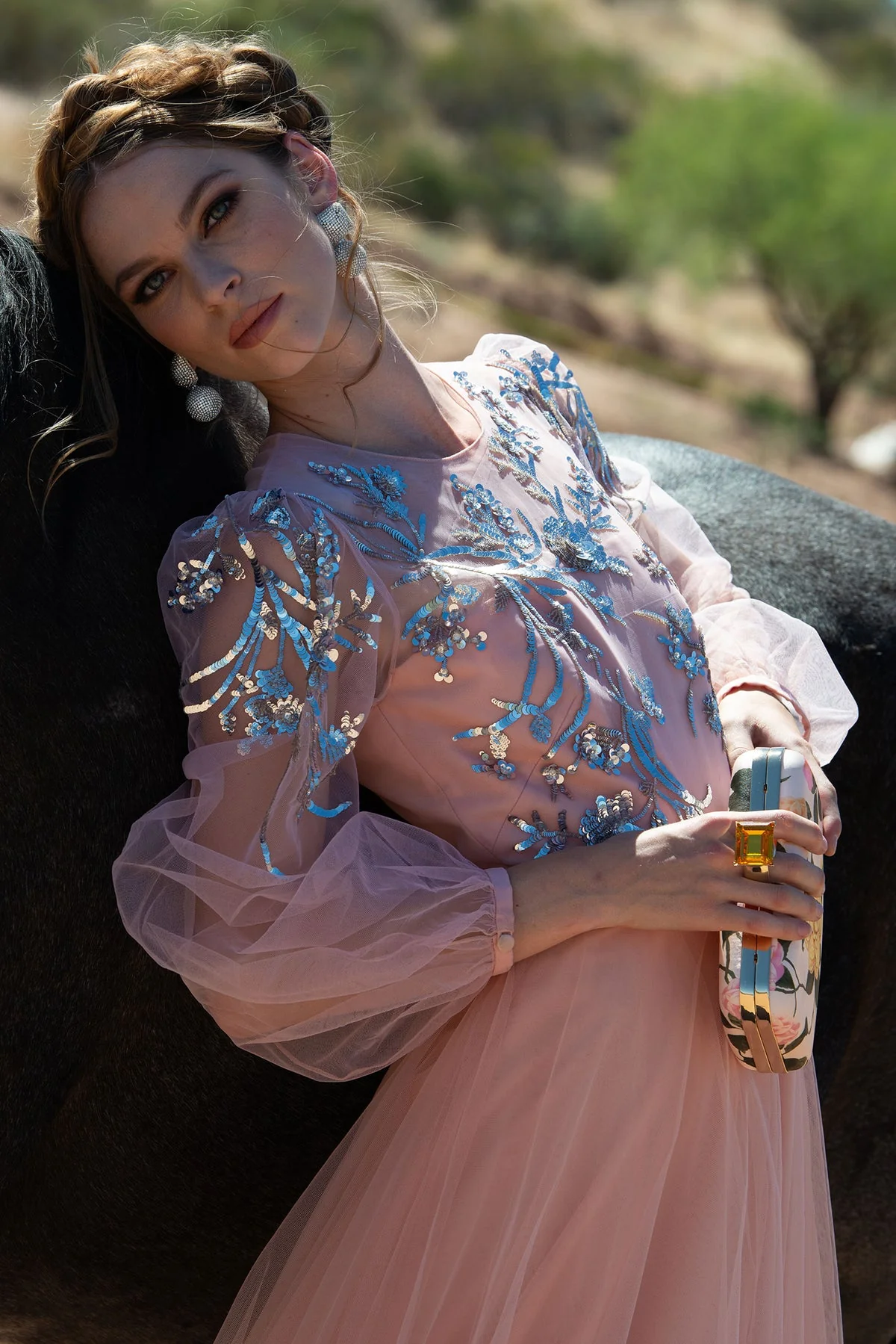 On the Rocks Clutch - Pink Lemonade Bouquet - Image 5