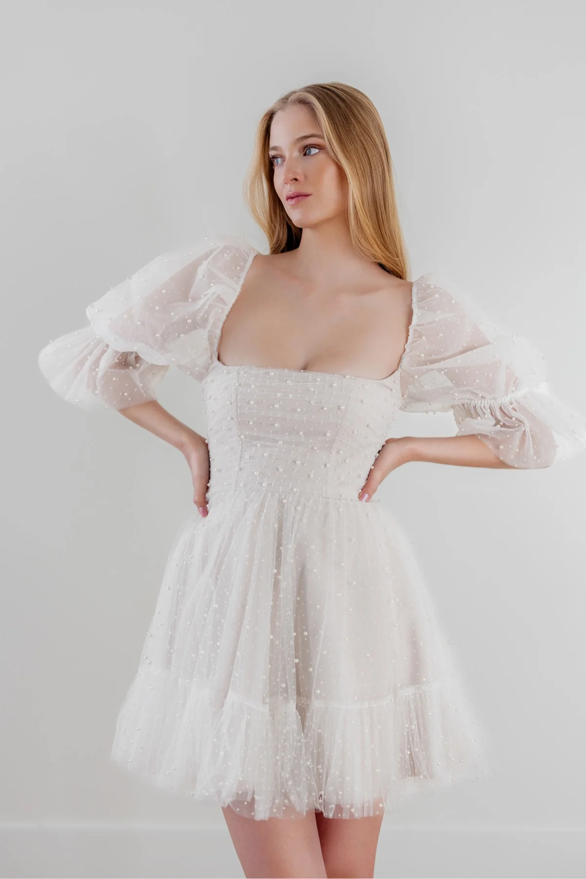 By Watters Little White Dress Macaron 35302 - Image 4